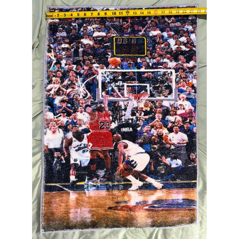 Michael Jordan The Last Shot Chicago Bulls NBA Basketball Rug 21x31 Floor Mat